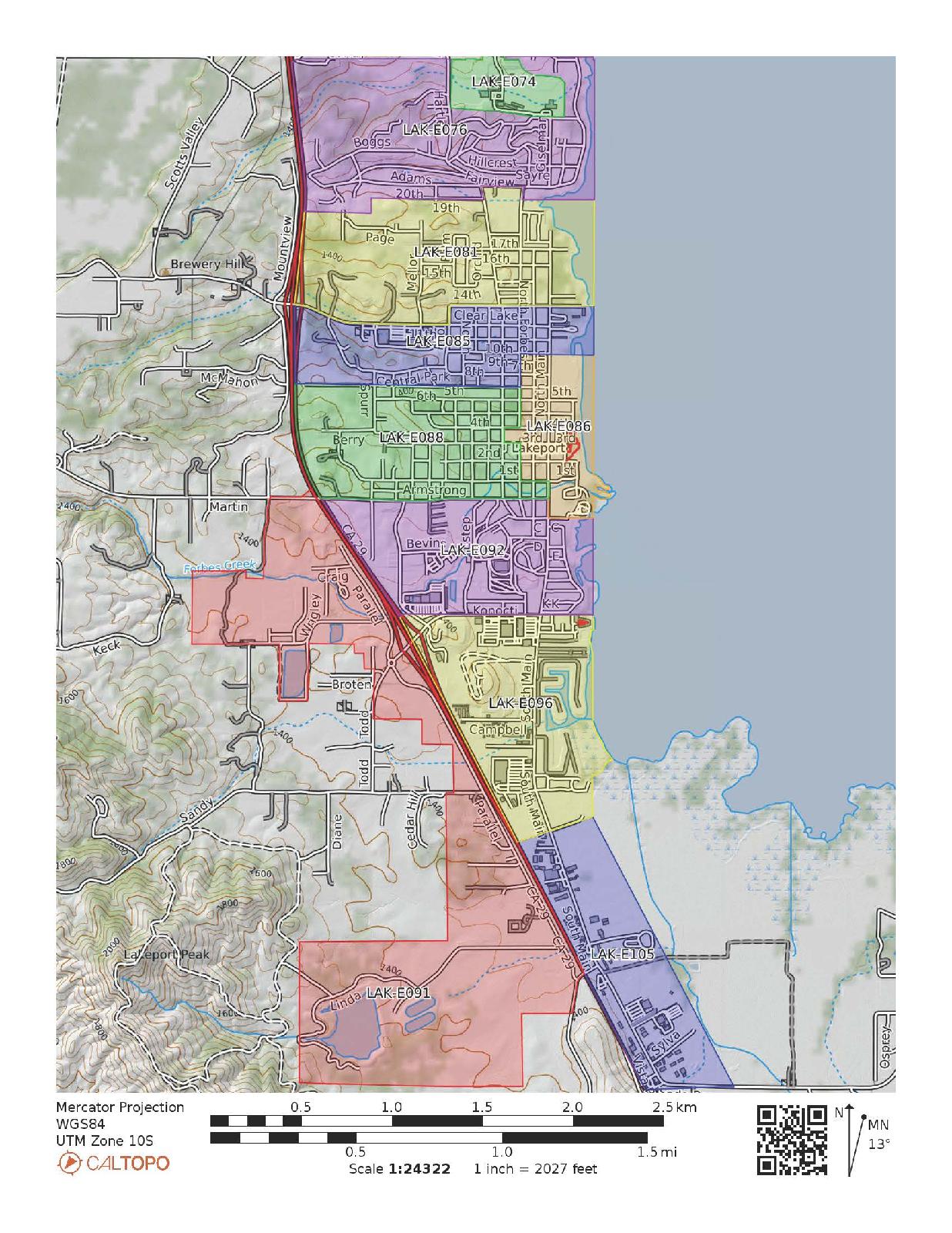 Lakeport Evacuation Map